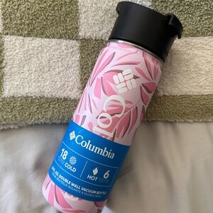 Columbia Pink and White Insulated Bottle